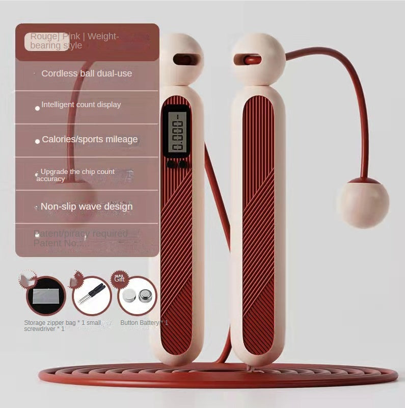 Dual-Purpose Cordless Counting Skipping Rope