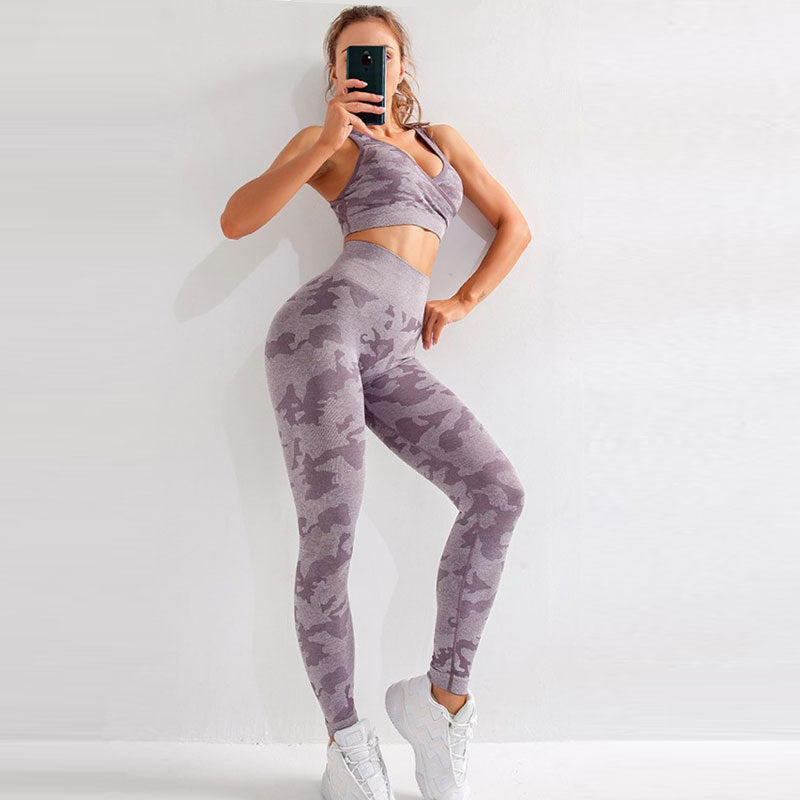 Leopard Print Slim Fitness Yoga Set