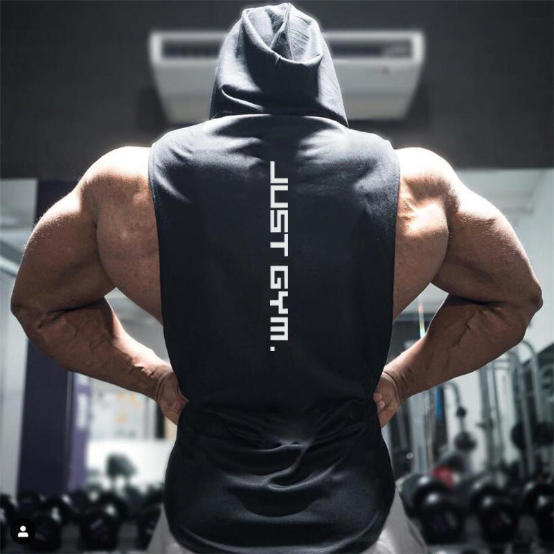 Men Fitness Hooded Vest