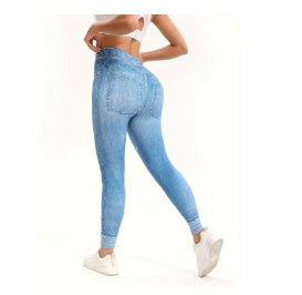 Retro Printed High Waist Stretch Yoga Pants