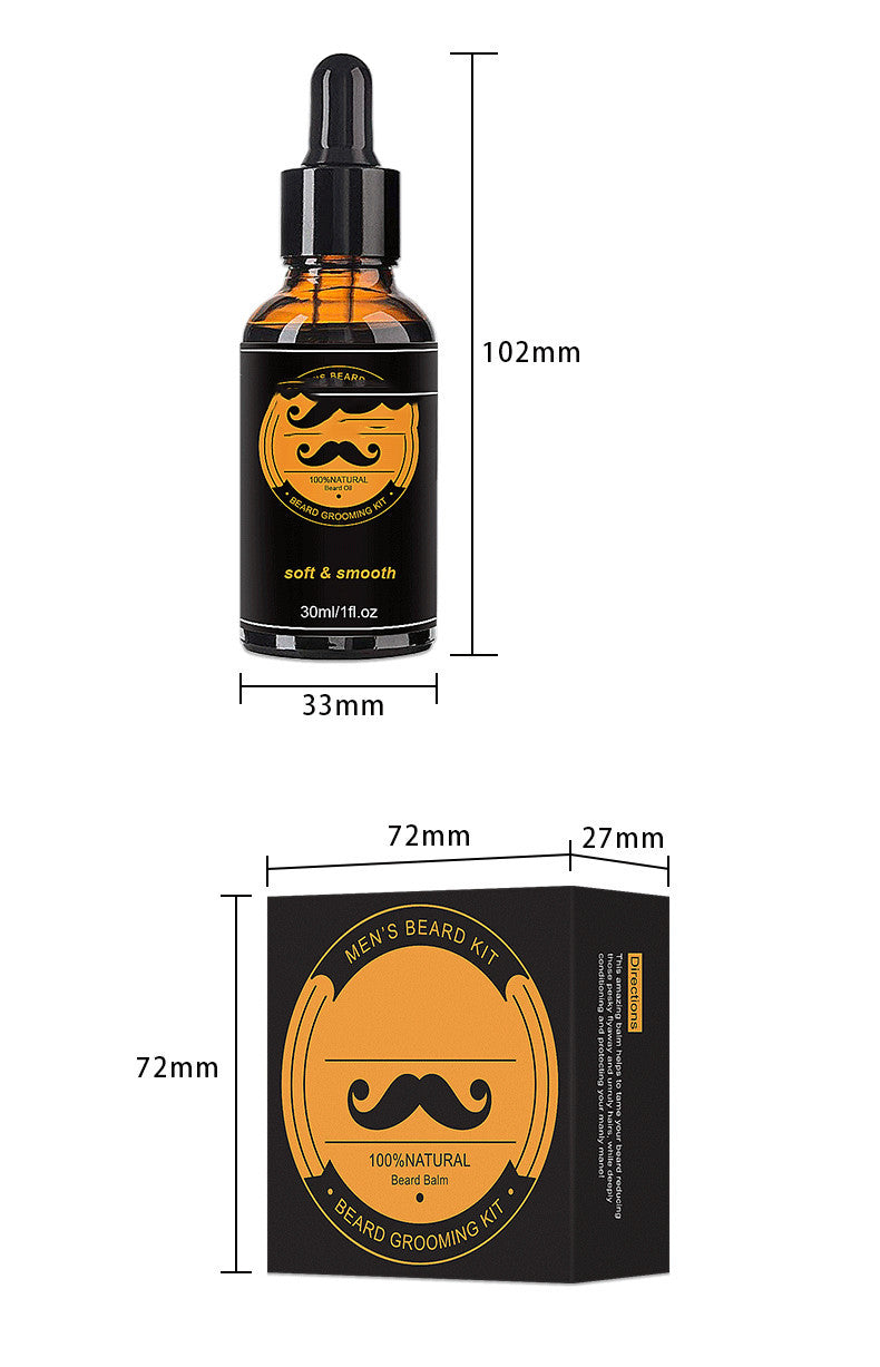 6-Pcs Men's Beard Care Set