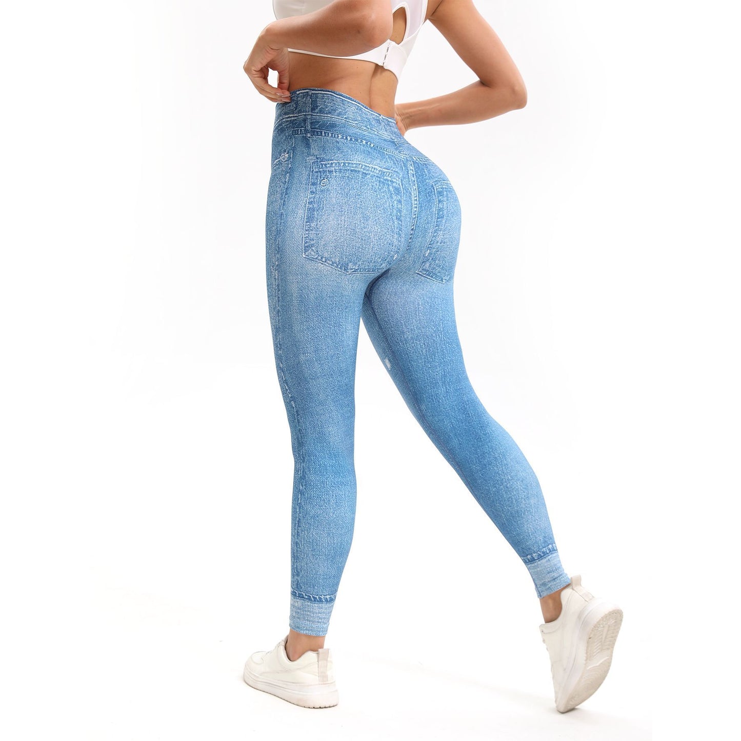 Retro Printed High Waist Stretch Yoga Pants